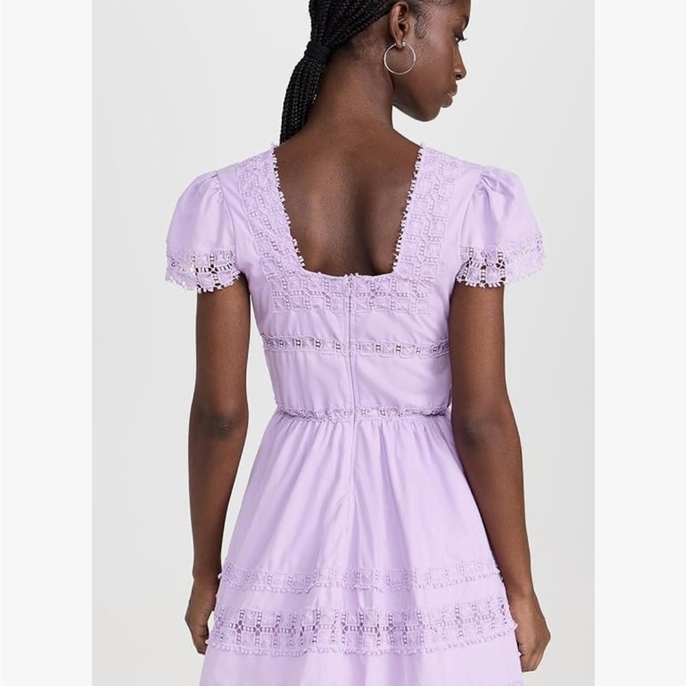 Peixoto Purple Ruffled Tiered Mini Dress - Picture 3 of 4